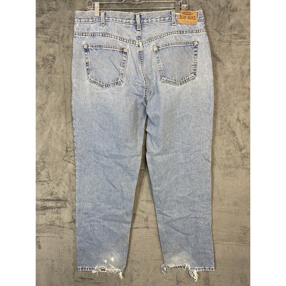 Vintage Old Navy Jeans Men 38x32 Loose Baggy Straight Leg Distressed Y2K Skater - Picture 3 of 16